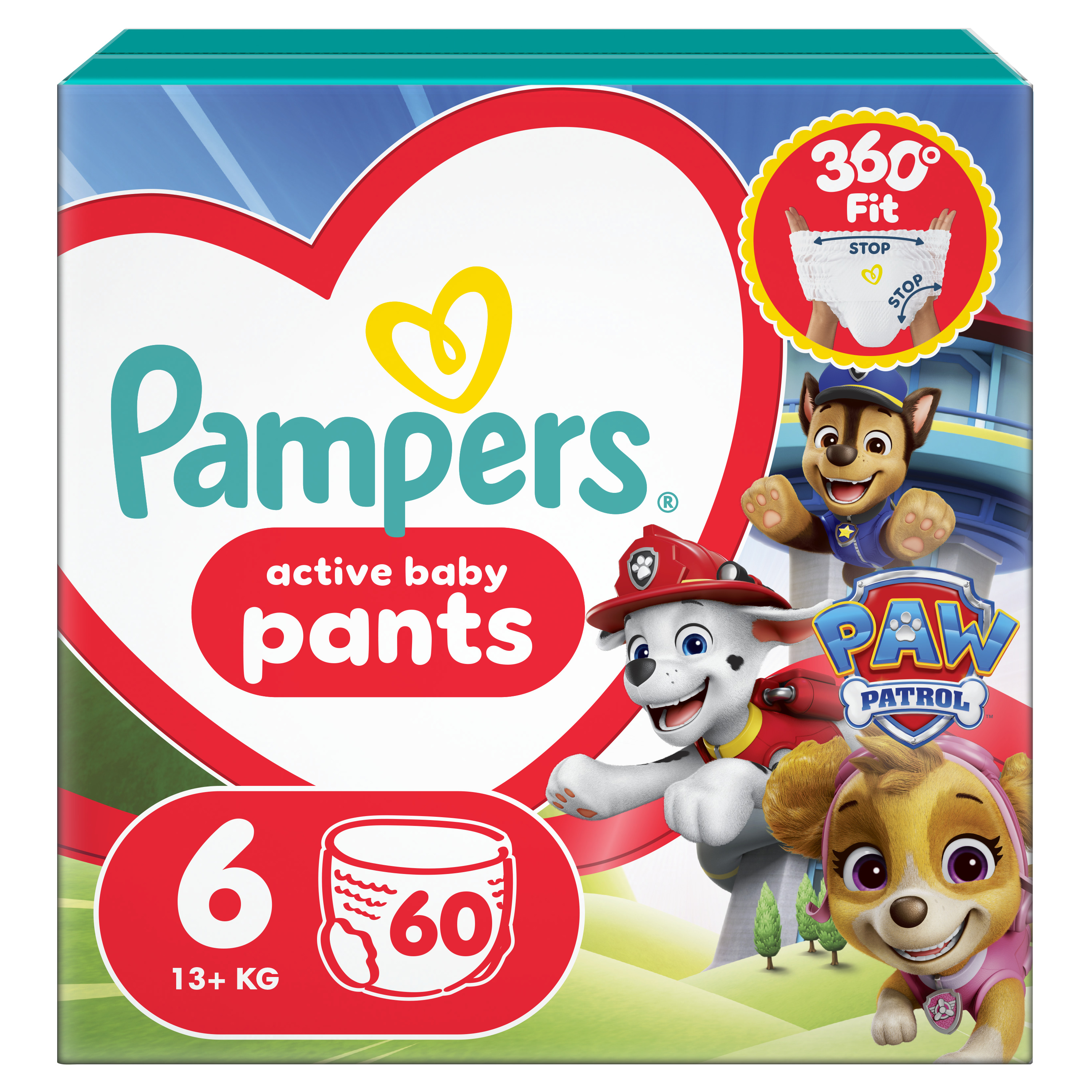 Одноразові підгузки-трусики Pampers Active Baby Pants "Щенячий патруль" Розмір 6 (14-19 кг), 60 шт. (80820385)